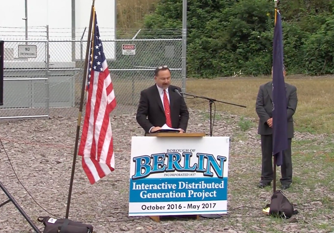 Borough of Berlin PA Generator Project Commissioning Ceremony, July 8, 2017