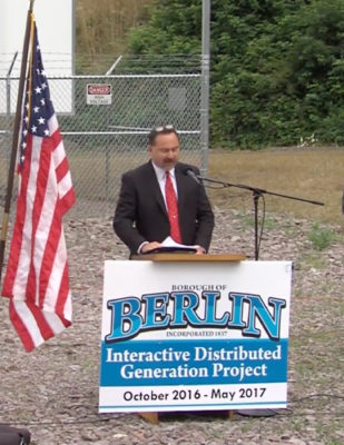 Borough of Berlin PA Generator Project Commissioning Ceremony, July 8, 2017